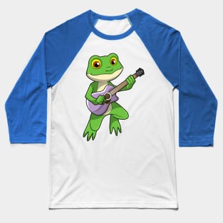 Frog at Music with Guitar Baseball T-Shirt